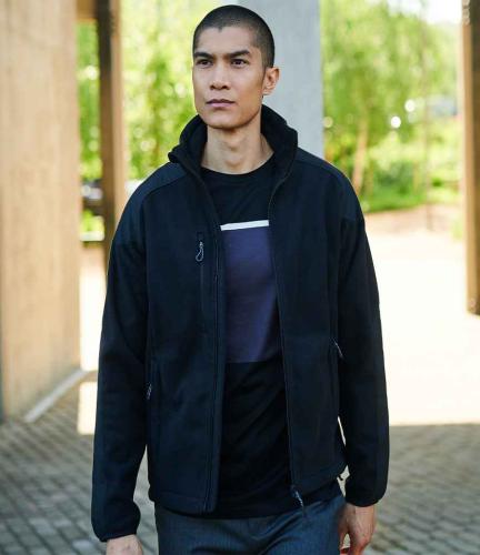 Regatta Broadstone Showerproof Micro Fleece Jacket - BLK - 3XL